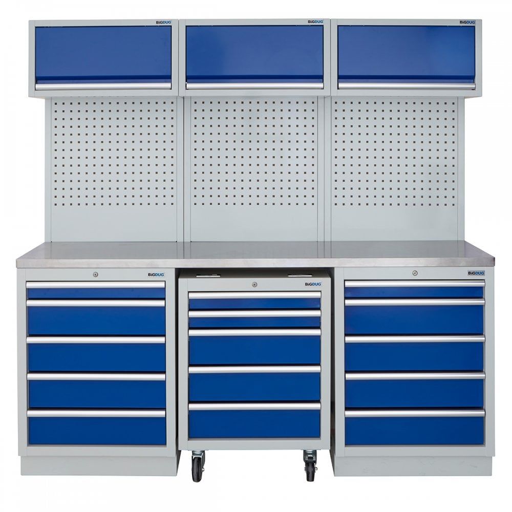 Modular Workshop Storage System 5 Cabinet 1 Roll Cabinet 2041mm Racking Com