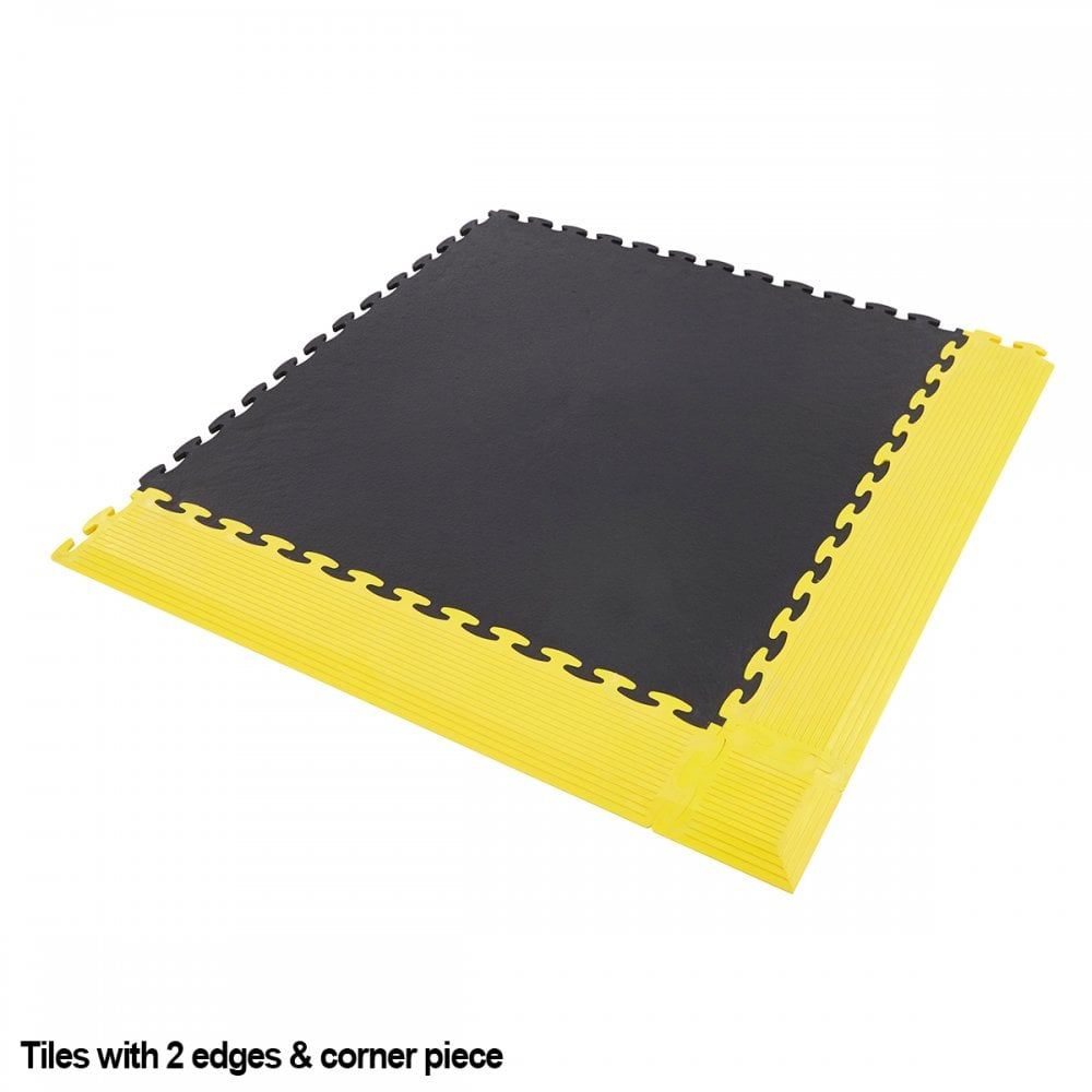 Heavy Industrial Interlocking Vinyl Floor Tiles