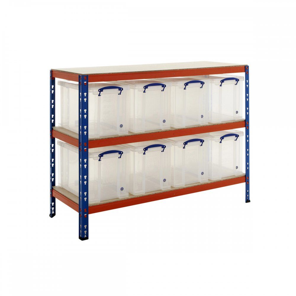 Industrial 340kg 24 Litre Really Useful Box Shelving