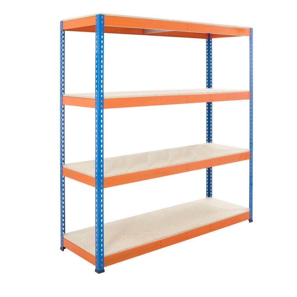 Heavy Duty 400kg Boltless Chipboard Shelving 4 Level