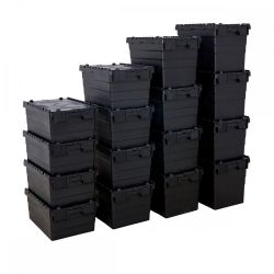 Recycled Plastic Attached Lid Containers