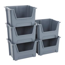 Grey Large Stacking Pick Bins