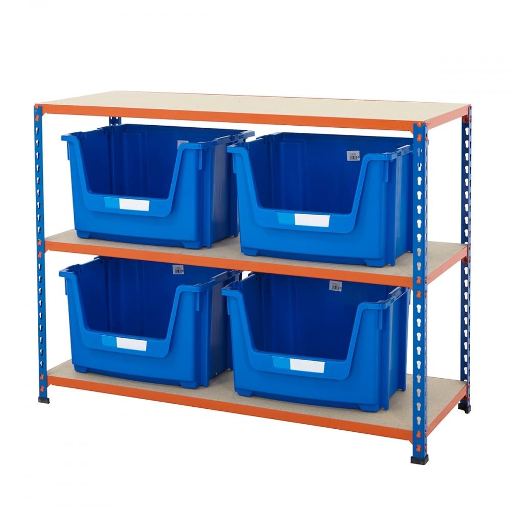 Industrial 340kg Large Plastic Storage Bin Shelving