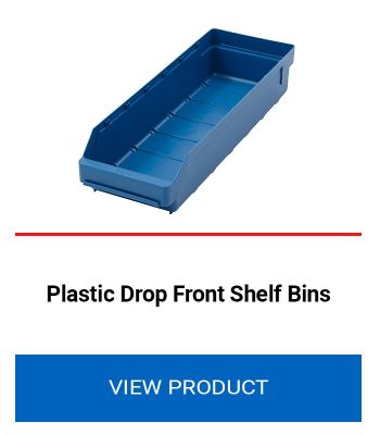 Plastic Drop Front Shelf Bins