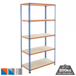 Industrial 200kg Boltless Chipboard Shelving 5 Level