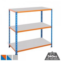 Industrial 340kg Boltless Galvanised Steel Shelving 3 Level