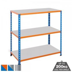 Industrial 200kg Boltless Galvanised Steel Shelving 3 Level