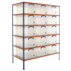 Industrial 340kg 64 Litre Really Useful Box Shelving