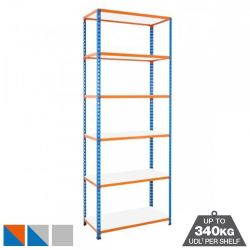 Industrial 340kg Boltless Melamine Shelving 2440mm High