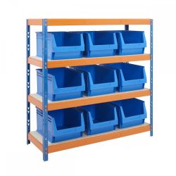 Heavy Duty 400kg 400w x 600d Parts Storage Bin Shelving