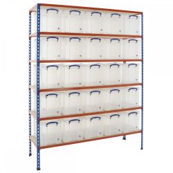 Industrial 340kg 24 Litre Really Useful Box Shelving