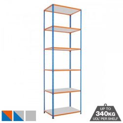 Industrial 340kg Boltless Galvanised Steel Shelving 3050mm High