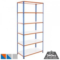 Industrial 340kg Boltless Melamine Shelving 1980mm High