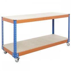 Heavy Duty 300kg Mobile Chipboard Workbenches