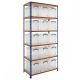 Industrial 340kg 24 Litre Really Useful Box Shelving