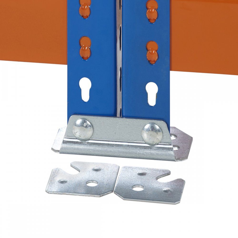 Set of Heavy Duty 400kg Boltless Shelving Double Steel Feet