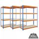 3x Heavy Duty 400kg Boltless Chipboard Shelving 4 Level Special Offer
