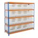 Heavy Duty 300kg 400w x 600d Parts Storage Bin Shelving