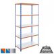 Industrial 200kg Boltless Galvanised Steel Shelving 5 Level