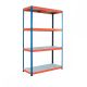 Heavy Duty 400kg Boltless Galvanised Steel Shelving 4 Level