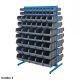 Free Standing Louvre Panel Bin Kit Stations