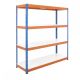 Heavy Duty 400kg Boltless Melamine Shelving 4 Level
