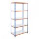 Industrial 200kg Boltless Galvanised Steel Shelving 5 Level