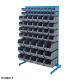 Free Standing Louvre Panel Bin Kit Stations