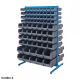 Free Standing Louvre Panel Bin Kit Stations