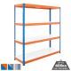 Heavy Duty 400kg Boltless Melamine Shelving 4 Level